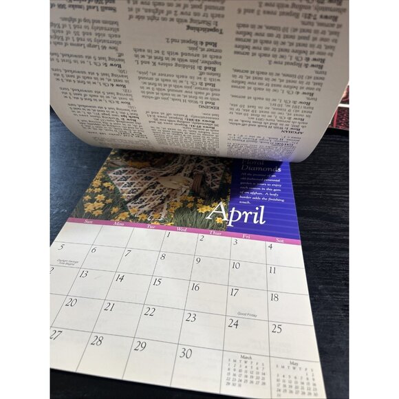 Vintage 1992 AFGHAN CALENDAR THE NEEDLECRAFT SHOP 12 DESIGNS CROCHET PATTERNS - Picture 5 of 5